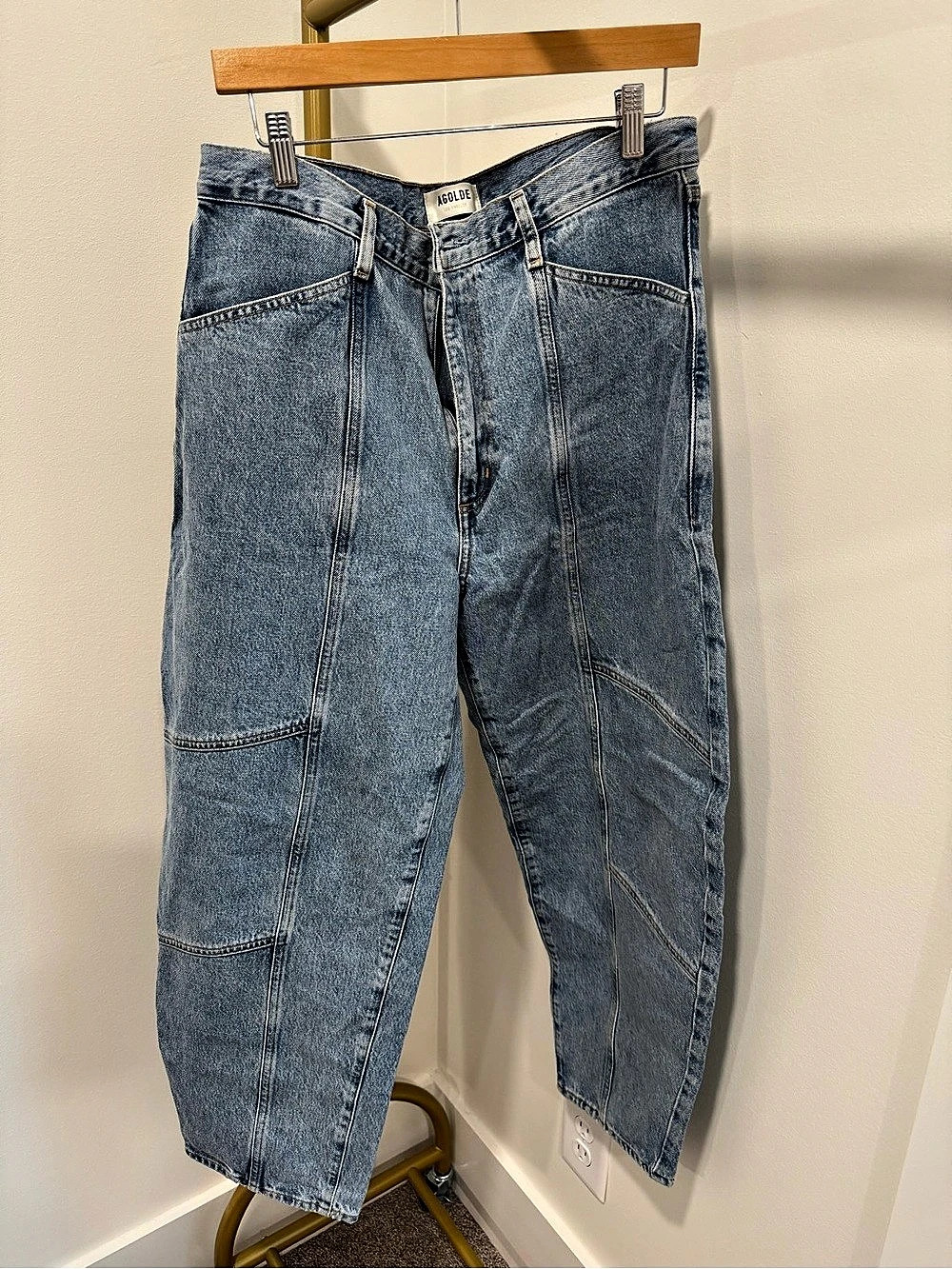 Agolde Blue Straight Leg Jeans Like New